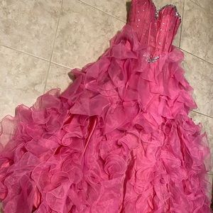 Pink dress with hoop